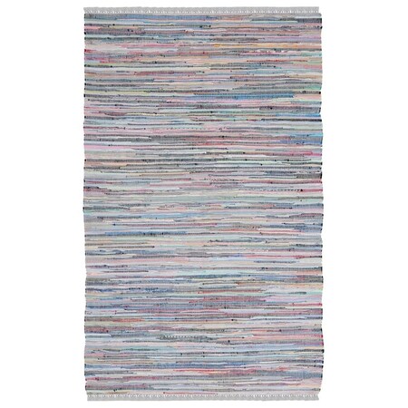 Safavieh 11 x 15 ft. Rag Gray & Multi Color Hand Loomed Rectangle Area Rug RAR121M-1115